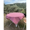 Nappe vichy rouge 120 x 120 cm "Florence"