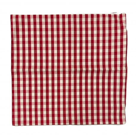 Housse e coussin vichy rouge "Florence