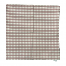Housse de coussin 45 x 45 cm  vichy rose "Florence"