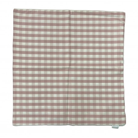 Housse de coussin vichy rose "Florence"