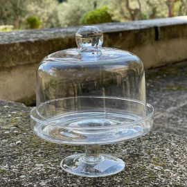 Cloche sur pied en verre 16,5 x 20 cm