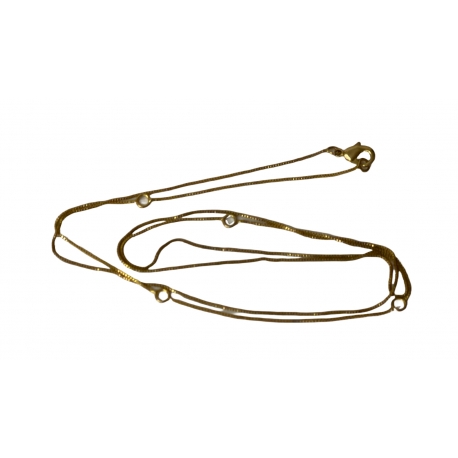 Chaine dorée pour médaille " Le bijou de mimi" 60 cm