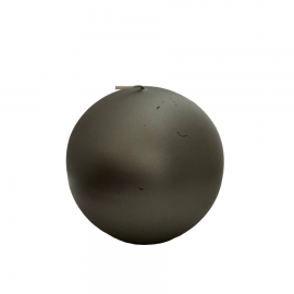 Bougie sphérique 12 cm - argenté mat