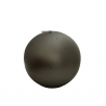 Bougie sphérique 12 cm - argenté mat