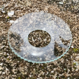 Bobèche pour bougeoir de 2,5 cm de diamètre  en verre