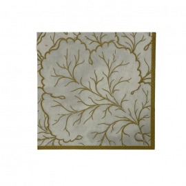 Serviette dinner - Gilded Majolica ivory