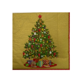 Serviettes en papier - dînner - "Trim a tree gomd"