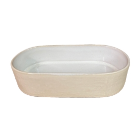 Plat oval 18 cm - Notos - crème