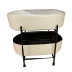 Plat oval 18 cm - Notos - crème et noir