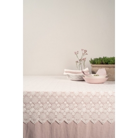 Nappe Margaret en coton 180 x 350 cm - blanche