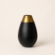 Vase Vienna en métal noir et doré – Lene Bjerre – 26 cm