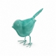 Oiseau décoratif Luftikus en métal bleu turquoise 14 cm