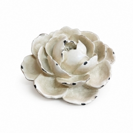Rose décorative en résine patinée « Rose Antique » – 10 cm