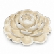 Rose décorative en résine crème patinée diamètre 12 cm
