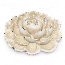 Rose décorative en résine patinée « Rose Antique » – 12 cm