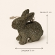 Petit lapin décoratif doré pailleté à suspendre avec ruban – 5 cm