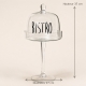 Cloche décorative « Bistro » sur pied – Style vintage-dimensions