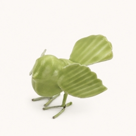 Petit oiseau décoratif Luftikus en métal vert anis 10 cm