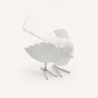 Oiseau décoratif en métal blanc Luftikus – 10 × 7 × 6 cm