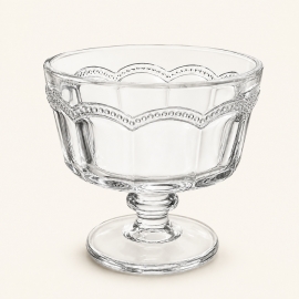 Coupe à glace sur pied en verre transparent — 9 cm