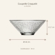 Coupelle Craquelé : diamètre 14 cm, hauteur 5,7 cm et contenance 33 cl