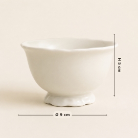 Petit bol Provence en porcelaine blanche Ø 9 cm — Chic Antique