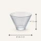 Dimensions de la verrine Craquelé : Ø 10,3 cm et hauteur 7,1 cm