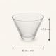 Dimensions de la verrine Filet : Ø 10,3 cm et hauteur 7,1 cm