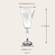 Verre à vin Alex 22,5 cl transparent à pied facetté — Côté Table