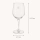 Dimensions du verre à vin rouge J-Line : hauteur 23 cm et diamètre 7 cm