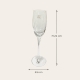 Dimensions de la flûte à champagne J-Line : hauteur 21 cm et diamètre 6 cm