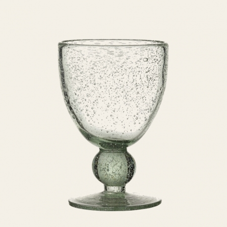 Verre à vin Agine Green Bay 25 cl en verre bullé — Lene Bjerre