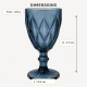 Fiche dimensions et poids du verre à pied Diamond bleu