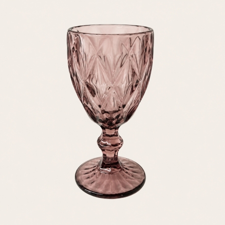 Verre à pied Diamond rose — vue du produit seul