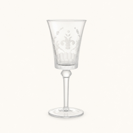 Verre à vin blanc Impérial transparent au décor floral gravé – Lene Bjerre – hauteur 20 cm