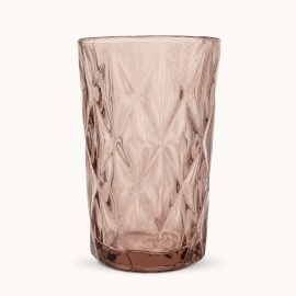 Verre à eau Diamond rose 12,5 cm