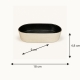Petit plat Nótos noir – longueur 18 cm, largeur 9 cm, hauteur 4,8 cm