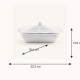 Terrine rectangulaire – longueur 32,3 cm, largeur 18,4 cm, hauteur 13,8 cm