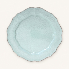  Assiette plate Impressions turquoise, diamètre 29,4 cm.