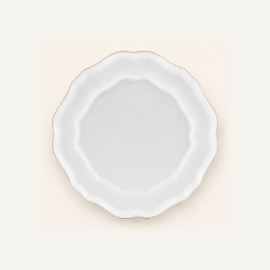 Assiette à dessert  "Impression" Blanche