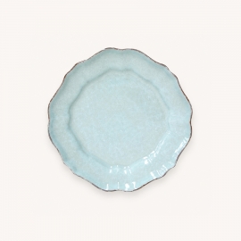 Assiette à dessert Impressions turquoise, diamètre 22,5 cm.