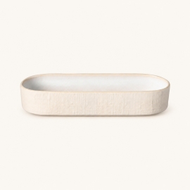 Plat ovale profond Nótos crème 25 cm – Costa Nova