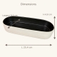 Dimensions du plat ovale profond Nótos noir 25 cm Costa Nova