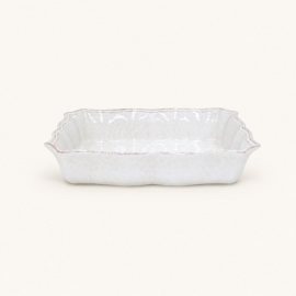 Plat à four rectangulaire Impressions blanc 35 cm – Costa Nova
