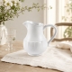 Dimensions du pichet Impressions blanc : hauteur 21,2 cm, largeur 15,1 cm, contenance 1,92 L