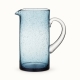 Carafe Agine Indigo Blue en verre bullé — H 20 cm, 125 cl.
