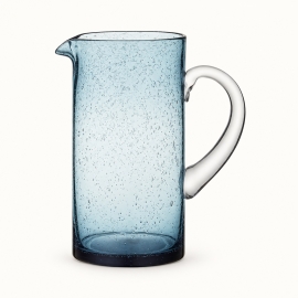 Carafe Agine Indigo Blue en verre bullé — H 20 cm, 125 cl.