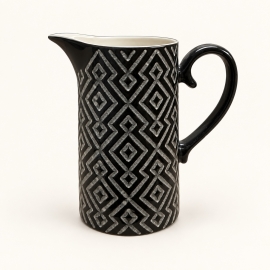 Pot à eau "Abella" noir et blanc