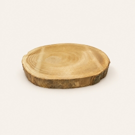 Rondelle décorative en bois brut - Ø 35 CM