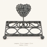 Porte-œufs en métal patiné zinc - Chic Antique